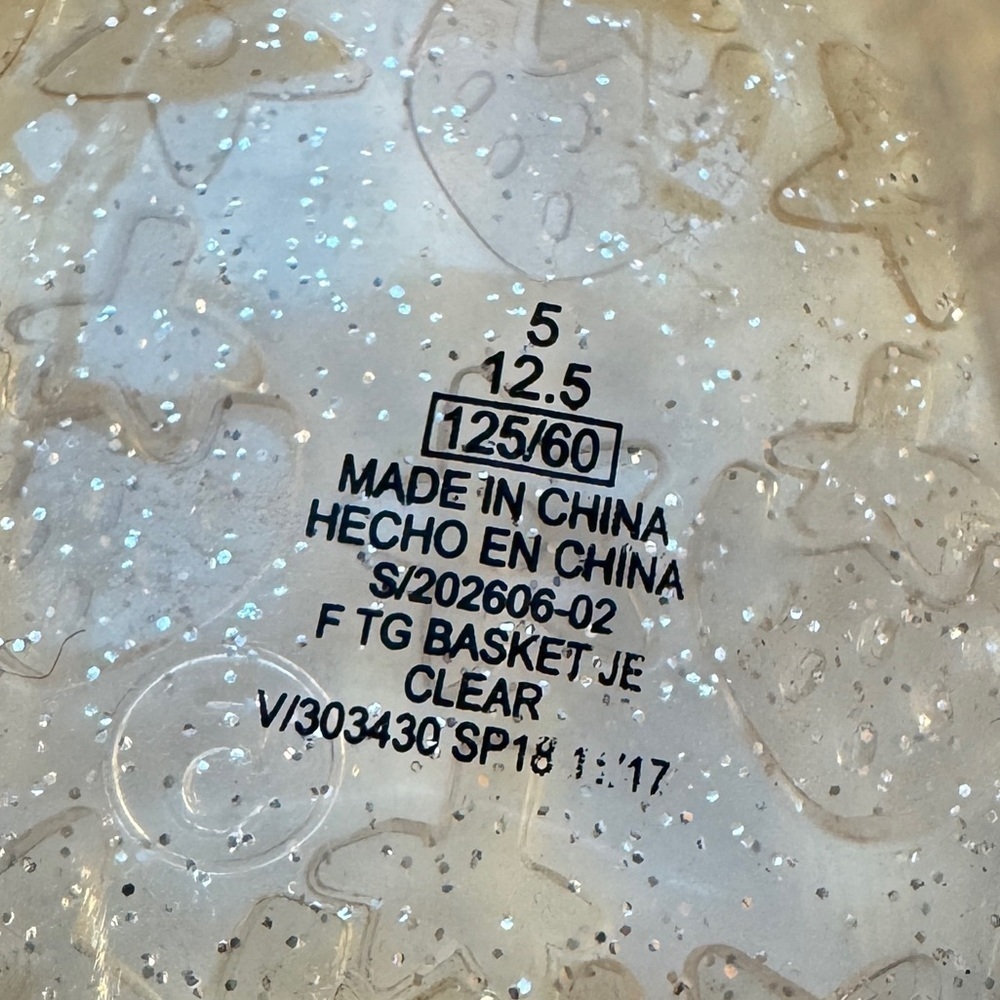 Sparkly Clear Basket Weave Jelly Ballet Shoes - Picture 3 of 7